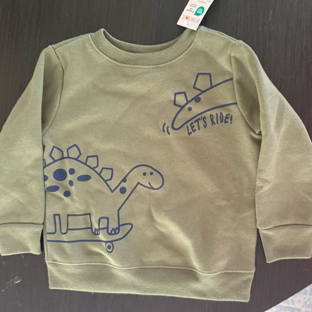 NWT Size 12 Months 
Kids Dinosaur Print Green Sweatshirt